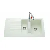 Image de EWI Evier cuisine à encastrer 15 bac + 1 égouttoir Soledad - Résine - 100 x 50 cm - Blanc en occasion ou reconditionné