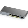 Image de Zyxel GS1350-6HP-EU0101F, Géré, L2, Gigabit Ethernet (10/100/1000), Connexion Ethernet, supportant l'alimentation via ce port (PoE), Montage mural