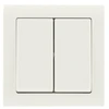 Image de Double interrupteur va-et-vient saillie complet Besto, blanc