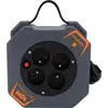 Image de Enrouleur compact Zenitech multiprise 4 prises secteur 16A avec coupe circuit - Câble de 10 m - Noir