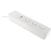 Image de Bloc multiprise Otia Mantea 3 prises secteur avec interrupteur à pied + 1 USB-A et 1 USB-C - 12 W - Blanc