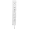 Image de Bloc multiprise Otia Mantea 5 prises secteur parafoudre avec interrupteur à pied + 1 USB-A et 1 USB-C - 12 W - Blanc