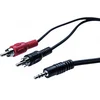 Image de Cordon stéreo Jack 3.5 mm vers 2 x RCAM noir - 3 m