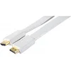 Image de Cordon HDMI haute vitesse plat blanc - 3m
