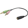 Image de Adaptateur Jack 3.5 mm 4 points CTIA vers micro et casque stéréo