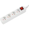 Image de Multiprise 4 prises blanches + inter 0,80 m