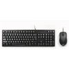 Image de Port Connect Ensemble clavier-souris filaire USB-A - AZERTY - Noir