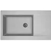 Image de STRADOUR Evier cuisine à encastrer 1 grand bac + 1 égouttoir Einna - Résine - 86 x 50 cm - Gris platinium en occasion ou reconditionné