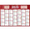 Image de Calendrier bancaire rouge - 38,5 x 54 cm