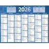 Image de Calendrier mural annuel Bouchut - bleu - 32 x 42 cm
