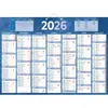 Image de Calendrier mural annuel Bouchut - bleu - 38,5 x 54 cm