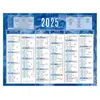 Image de Bouchut Calendrier mural annuel -6 mois / face - Bleu - 17,5 x 13,5 cm - 2025