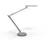 Image de Unilux Lampe de bureau Mambo - Led intégrée - 5,6W - Double bras et tête articulés - Gris Métal