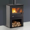 Image de Poêle à bois Chinon anthracite - gris argent 8,5 kW