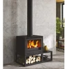 Image de Poêle à bois TOBIAS - 7 kW - Rdt: 76,53% - B. 50 cm - Noir