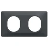 Image de Plaque double horizontale Ovalis, SCHNEIDER ELECTRIC, gris anthracite