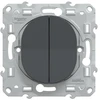 Image de Double interrupteur à assembler Ovalis, SCHNEIDER ELECTRIC, anthracite