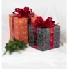 Image de Boîte cadeau en papier mâché, cubique, set de 2