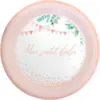 Image de Assiette Rose "Mon petit bébé" - Lot de 6
