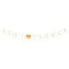Image de Guirlande en Papier "BABY SHOWER" Blanche et Dorée