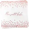 Image de Serviette Rose "Mon petit bébé" - Lot de 12