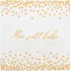 Image de Serviette Dorée "Mon petit Bébé" - Lot de 12