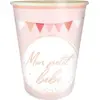 Image de Gobelet en papier "Mon petit Bébé" Rose - lot de 6