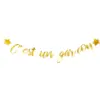 Image de Guirlande en Papier "C'est un garçon" Doré