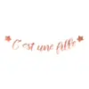 Image de Guirlande en Papier "C'est une fille" Rose Gold