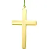 Image de Collier croix en plastique dorée 22cm
