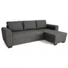 Image de Canapé d'angle fixe réversible 4 places - tissu anthracite - l245 x p150 x h86 cm - hamilt en occasion ou reconditionné