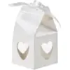 Image de Boîte à dragées coeur blanc - Lot de 4