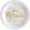 Image de Assiette Vive la Retraite - Lot de 10