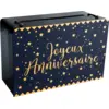 Image de Urne en papier Joyeux Anniversaire Or/Bleu