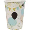 Image de Gobelet en papier blanc "Festivité" - Lot de 10