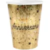 Image de Gobelet Joyeux Anniversaire Or (lot de 10)