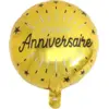 Image de Ballon Joyeux Anniversaire Or ø45cm