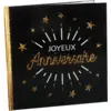Image de Livre d'Or Joyeux Anniversaire Métallisé Noir/Or