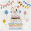 Image de Serviette Kitty Party - Lot de 20