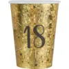 Image de Gobelet en papier 18 ans Or (lot de 10)