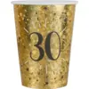 Image de Gobelet en papier 30 ans Or (lot de 10)