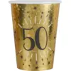 Image de Gobelet en papier 50 ans Or (lot de 10)