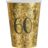 Image de Gobelet en papier 60 ans Or (lot de 10)