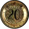Image de Assiette en papier Or 20 ans (lot de 10)