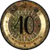 Image de Assiette en papier Or 40 ans (lot de 10)