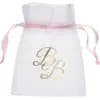 Image de Sachet Organza BB Ruban Rose (Lot de 6)