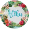 Image de Assiette en carton "Aloha" ø23cm - Lot de 10