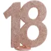 Image de Décoration de Table Chiffre 18 Pailleté Or Rose