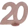 Image de Décoration de Table Chiffre 20 Pailleté Or Rose