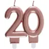 Image de Bougie 20 ans Or rose